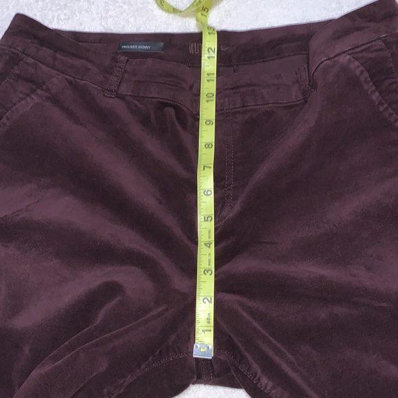 Kut from the Kloth Velveteen trouser velvet purple plum pants size 16 - Picture 14 of 16